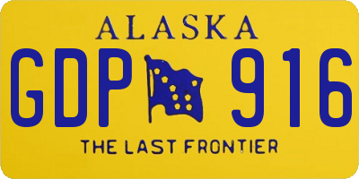AK license plate GDP916