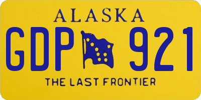 AK license plate GDP921