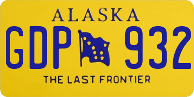 AK license plate GDP932