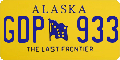 AK license plate GDP933