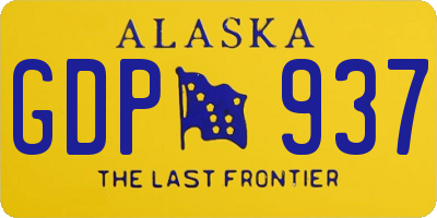 AK license plate GDP937