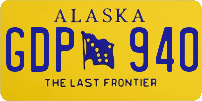 AK license plate GDP940