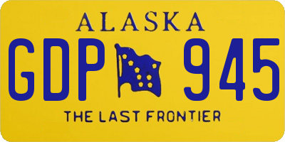 AK license plate GDP945