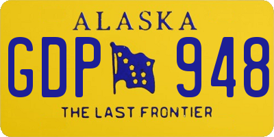 AK license plate GDP948