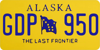 AK license plate GDP950