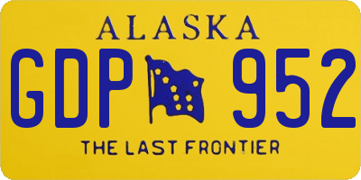 AK license plate GDP952