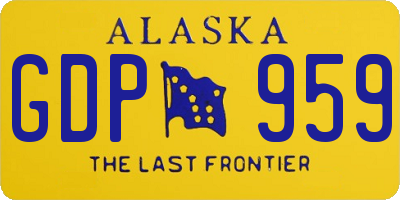 AK license plate GDP959