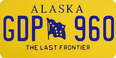 AK license plate GDP960
