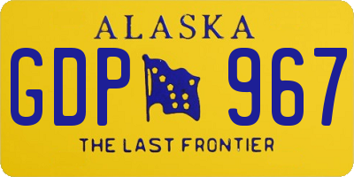 AK license plate GDP967