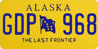 AK license plate GDP968