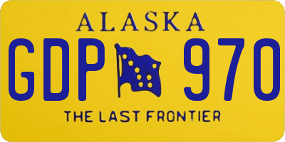 AK license plate GDP970