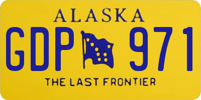 AK license plate GDP971