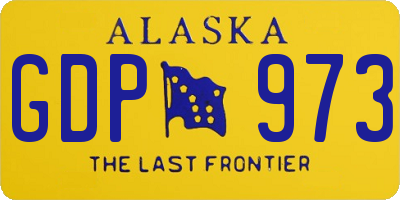AK license plate GDP973