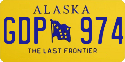 AK license plate GDP974