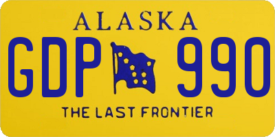 AK license plate GDP990