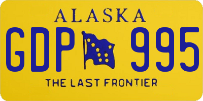 AK license plate GDP995