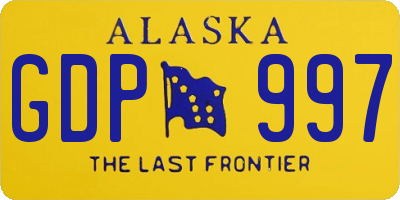 AK license plate GDP997