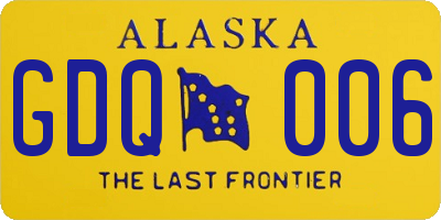 AK license plate GDQ006