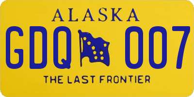AK license plate GDQ007