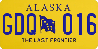 AK license plate GDQ016