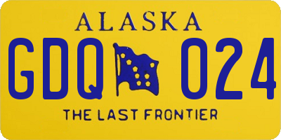 AK license plate GDQ024