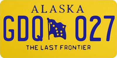 AK license plate GDQ027