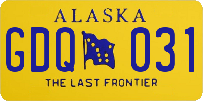 AK license plate GDQ031