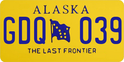 AK license plate GDQ039
