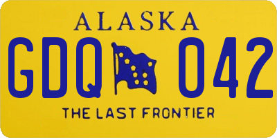 AK license plate GDQ042