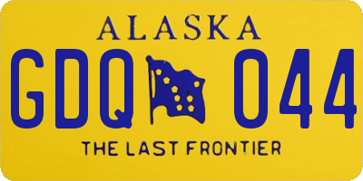 AK license plate GDQ044