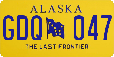 AK license plate GDQ047