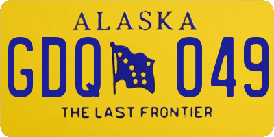 AK license plate GDQ049