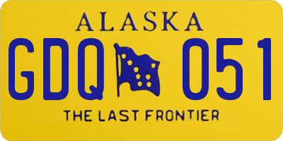 AK license plate GDQ051