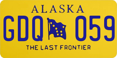 AK license plate GDQ059