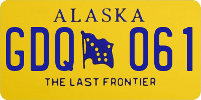 AK license plate GDQ061