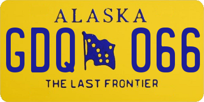 AK license plate GDQ066