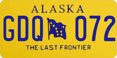 AK license plate GDQ072