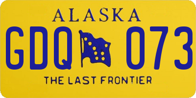 AK license plate GDQ073