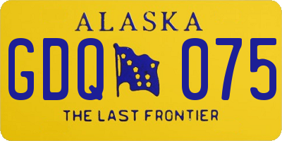 AK license plate GDQ075
