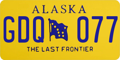 AK license plate GDQ077