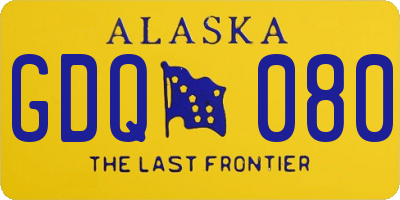 AK license plate GDQ080