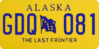 AK license plate GDQ081