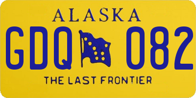 AK license plate GDQ082