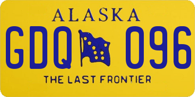 AK license plate GDQ096