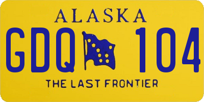 AK license plate GDQ104