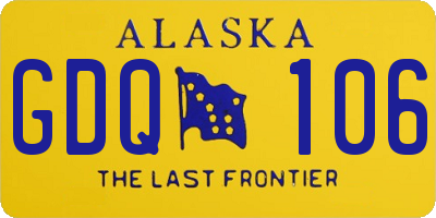 AK license plate GDQ106