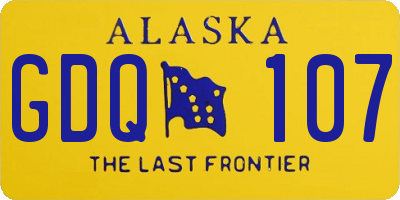 AK license plate GDQ107