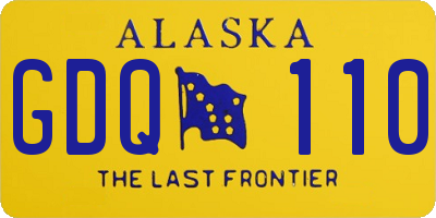 AK license plate GDQ110
