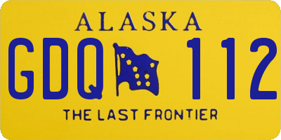 AK license plate GDQ112