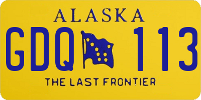 AK license plate GDQ113